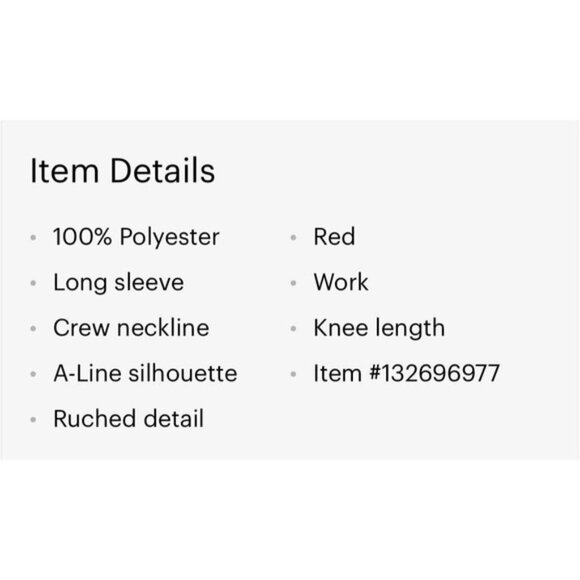 New kit and sky casuel dress crewneck long sleeve red S Small Red Flowers - Picture 12 of 12